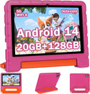 2025 Kids Tablet 10 inch Android 14 Tablets for Kid Octa-Core, 20GB+128GB (TF 1TB), Toddler Tablet with Shockproof Case, 2.4G+5G WiFi 6, Parental Control, Face Unlocked, Split Screen, BT5.0 (Rose Red) by TinyTreasures Baby Boutique