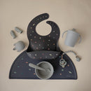 mushie Silicone Baby Bib | Adjustable Fit Waterproof Bibs (Planets) by TinyTreasures Baby Boutique