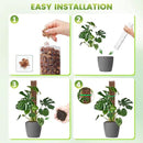 EOX 2 Pcs 24 Inch Plastic Moss Pole for Plants Monstera, Plant Poles for Climbing Plants, Plant Support for Indoor Plants Work with Sphagnum Moss, 45 Inch Moss Pole Set of 2, Garden Ties by GreenHaven Gardens