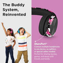 LilGadgets Connect+ Pro Wired Kids Headphones for School w/Microphone, Volume Limiting & Noise Reducing Over-Ear Headset w/Cord, SharePort Technology & SoftTouch Padding, Pink Camo Wired Headphones by TinyTreasures Baby Boutique