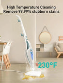 12-in-1 Steam Mop, Fast 15-Sec Heat-Up, 1500W Detachable Handheld Steam Cleaner with 2 Dirt Grip Pads, Removes 99.99% Stubborn Stains for Hardwood Floors, Windows, Tiles, Furniture, Pearl Teal by CozyNest Decor