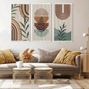 IARTTOP Large Abstract Geometric Wood Boho Wall Art Boho Wall Decor Set Mid Century Modern Wooden Wall Decor Bohemian Wall Art For Bedroom Living Room Office 16"x32" by CozyNest Decor