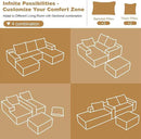 108" Sectional Couches for Living Room Modern Modular Sofa with L-Shape Couchs Upholstered Boneless Couch Deep Seat Sectional Couch with Chaise (Grey, Right Facing Chaise+2Seaters+1Ottoman) by CozyNest Decor