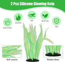 Kaiyuan Dynasty 2pc Artificial Fish Tank Plants Aquarium Decoration Plants Silicone Glowing Kelp Ornament Fish Tank Decor Aquarium Plant Aquatic Water Grass,7inch,Green by GreenHaven Gardens