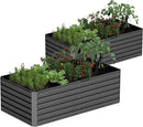 8x4x2 ft Raised Garden Bed, Large Metal Planter Raised Beds, Planters for Outdoor Plants for Vegetables, Flowers, Herbs, Fruits, and Succulents.(2 Pcs) by CozyNest Decor