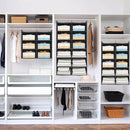 4 Tier Shelf Hanging Closet Organizer, Dual-Row 8 Pocket Cloth Hanging Shelf with 3 Sturdy Hooks for Storage, Foldable (Grey) by CozyNest Decor