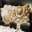 White Sand Linking Balloons, 100PCS 6 Inch Small Ivory Quick Link Balloons for Making Balloon Wall Heart Arch, Tails Balloon for Wedding Birthday Baby Shower Engagement Graduation Party Decorations by CozyNest Decor
