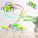 Dwi Dowellin Mini Drone for Kids Crash Proof LED Night Lights One Key Take Off Landing Flips RC Remote Control Small Flying Toys Drones for Beginners Boys and Girls Adults Nano Quadcopter, Green by TinyTreasures Baby Boutique