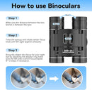 300x25 Binoculars for Adults and Kids, High Powered Mini Pocket Binoculars with Phone Adapter, Waterproof Compact Telescope for Bird Watching, Hunting, Concert, Theater, Opera, Traveling, Sightseeing by TinyTreasures Baby Boutique