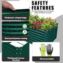 1 Pack 8x3x2FT Galvanized Raised Garden Bed Kit Retangular Metal Ground Planter Box Outdoor Bottomless Planter Raised Beds for Vegetables Flowers Herbs Fruits, Green by CozyNest Decor