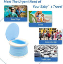 Travel Potty for Toddler, Portable and Foldable Toilet, Apply to Seat Emergency Toilet for Car, Camping, Outdoor, Indoor (blue, small) by TinyTreasures Baby Boutique