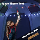 Portable Hexagon Kids Play Tent with LED Strip Lights Indoor Children Play House Easy Set-up Space Tent Dream Tent for Night.4-5 Person Birthday Gifts by TinyTreasures Baby Boutique