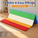 Foam Baby Play Mat: PU Leather Waterproof Kids Playmat - Trifold Floor Mat - Large Play Mat for Playpen Thick Pad Fodable Mattress Soft Toddler Mattress Infant Cushion for Preschool (Rainbow) by TinyTreasures Baby Boutique
