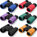 6 Pack Kids Binoculars Shock Proof Toy Binoculars Set for Age 3-12 Years Boys Girls Hunting Folding Small Telescope Birthday Gifts Bird Watching Educational Learning Camping Outdoor (Stylish Colors) by TinyTreasures Baby Boutique