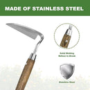 Haliaeetus Gardening Sickle Hoe, Japanese Bent Angle Weeding Sickle, Stainless Steel Weed Hoe Scraper by GreenHaven Gardens