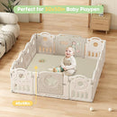 Padded Baby Play Mat, Super Soft Vegan Leather Baby Mat for Floor, 48x48 Thick Foam Cushioned Play Mat for Babies 6-12 Months, Fits Nicely Into 50x50 Playpen Mat, Grayish Green by TinyTreasures Baby Boutique