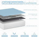 Patio Chair Cushions 19 X 19 X 4 Inch Waterproof Outdoor Seat Cushions for Patio Furniture, Outdoor Sofa Couch Pads with Ties & Handle, Set of 2, Light Blue by GreenHaven Gardens