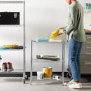 Amazon Basics 3-Shelf Adjustable Heavy Duty Steel Wire Rack Storage Shelving Organizer for Kitchen, Garage, 23.2" L x 13.4" W x 30" H, Chrome by CozyNest Decor