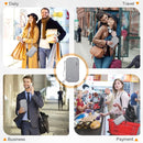 Passport Holder Family RFID Blocking Passport Wallet, RFID Travel Document Organizer for Women Waterproof Passport Wallet, Men Portable Case for Cards Credit Cards with Lanyard (Grey-Medium) by TinyTreasures Baby Boutique