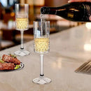 Champagne Flutes Set of 6, 7oz Square Champagne Glasses, Lead-Free Crystal Champagne Flute Glass, Unique Gift for Birthday, Wedding, Anniversary by CozyNest Decor