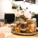 Glass Food Storage Jars Square 4oz, 12 Pack Glass Jars With Bamboo Lids, Kitchen Storage Containers For Spice, Candy, Cookie, Storage For Pantry Organizers by CozyNest Decor