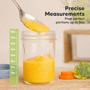 KeaBabies 4pk 8oz Glass Baby Food Containers with Lids - Leak-Proof, Microwavable Small Glass Jars, Baby Purees & Toddler Snack Storage Containers, BPA-Free, Dishwasher & Freezer Safe (Slate) by TinyTreasures Baby Boutique