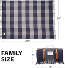 G GOOD GAIN Waterproof Picnic Blankets- Extra Large Outdoor Blanket Foldable, Beach Blanket with PU Handles, Sandproof Picnic Mat for Hiking, Camping, Lawn, Park, Grass.GreySquare by TinyTreasures Baby Boutique
