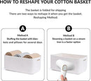 Large Storage Baskets for Shelves, Closet Organizers Bins for Clothes Blanket Towels, Baby Nursery, Toy Baskets Box, Woven Rope Baskets, 17 x 13 x 7.5”, 2 Packs Off White