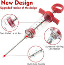 TGE-V 1-oz Plastic BBQ Marinade Injector Kit, Turkey Injector Syringe (3 Stainless Steel Meat Needles + 3 Replacement O Rings + 1 Cleaning Brush) for Smoked BBQ Grill by GreenHaven Gardens