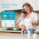 Paruu P10 Hands Free Breast Pump Wearable, 338mmHg Strong Suction, Low Noise, 4 Modes & 9 Levels, Electric Breast Pump Portable, Smart Display, 19/21/24/28mm Insert/Flange, 2 Pack (White) by TinyTreasures Baby Boutique
