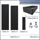 8x4x2FT Metal Raised Garden Bed Kit, Galvanized Outdoor Garden Bed Planter Box for Vegetables, Flowers, Herbs, Succulents and More, Black by GreenHaven Gardens