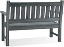 Outdoor Bench, 2-Person Garden Bench, Poly Lumber Patio Bench for Outdoors, Porch, and Park (Dark Grey) by GreenHaven Gardens