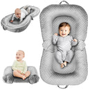 Baby Lounger Pillow : 3-in-1 Infant Lounger for Newborn 0-24 Months, Portable Tummy Time Mat for Home and Travel, Breathable & Soft Baby Seat for Baby, Babies Essentials Gifts, Grey by TinyTreasures Baby Boutique