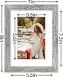 Vittanly 6x8 Picture Frames Set of 9, Shatter Resistant Plexiglass, Display 4x6 Pictures with Mat or 6x8 without Mat, Photo Frames for Wall or Tabletop, Engineered Wood, Grey by CozyNest Decor
