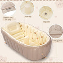MINK Inflatable Bathtub for Toddlers - Portable Baby Tub with Built-in Air Pump - Collapsible Design for Easy Storage - Perfect for Newborns to Infants by TinyTreasures Baby Boutique