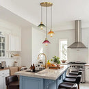 Glass Ceiling Chandelier,3-Light Colorful Hanging Pendant Light,Mid Century Modern Glass Pendant Light Fixture for Dining Room, Hallway, Living Room,Farmhouse,Kitchen Island by CozyNest Decor