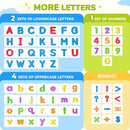 Gamenote Classroom Magnetic Alphabet Letters Kit 178Pcs with Double Side Magnet Board - Foam Alphabet Letters for Preschool Kids Toddler Spelling and Learning Colorful ABC Education Fridge Magnets by TinyTreasures Baby Boutique