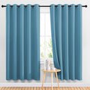 NICETOWN Blackout Curtains Panels for Window - Window Treatment Thermal Insulated Solid Grommet Blackout Drapes for Bedroom (Teal Blue, Double Panels, 66 by 72 Inch) by TinyTreasures Baby Boutique