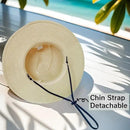 Beach Sun Straw Hats for Women, Summer Sun Protection Foldable Packable Wide Brim Hat by GreenHaven Gardens