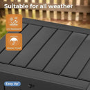 50 Gallon Double-Wall Resin Deck Box - Lockable Waterproof Outdoor Storage Box, 515bs Capacity & Doubles as Seating for Patio Furniture - Garden Tools, Pool Accessories (Black) by CozyNest Decor