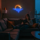Sunset Sunrise Neon Sign for Wall Decor Dimmable LED Neon Light Sign for Beach Bedroom Living Room Wedding Bar Party Home Room Decor by CozyNest Decor
