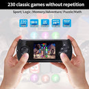 16 Bit Handheld Game for Kids Built-in 230 HD Classic Retro Video Games USB Rechargeable 3.0 Inch Childrens Travel Electronics Toys Portable Gaming Player System Gift for Boys Girls Ages 4-8-12 by TinyTreasures Baby Boutique
