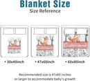 Custom Name Crib Bedding Set - Fox Theme, Personalized Nursery Bedding 3-Piece Set– Soft Blanket, Fitted Sheet, Changing Pad Cover – for Newborns Girls Nursery Gifts by TinyTreasures Baby Boutique
