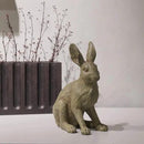 DiliComing Grey Resin Rabbit Garden Statue - Large Garden Statues for Home Yard Decor Garden Statues for Outside Balcony Bunny Decor for Garden Gifts 9 × 5 × 12 Inch by CozyNest Decor