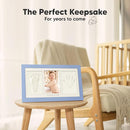 Baby Hand and Footprint Kit - Clay Handprint Keepsake Frame, Newborn Nursery Picture Frame, Personalized New Mom Gifts for Baby Shower & Registry (Cornflower) by TinyTreasures Baby Boutique