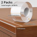 2Pack Baby Proofing Edge Protector for Baby,2in x 9.84Ft,Clear Edge Protector Strip Sharp Edge Wrap Cover Tape,Corner Bumpers for Furniture,Crib Rail Covers for Teething by TinyTreasures Baby Boutique