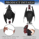 Tenceur 1 Piece Faux Vulture Effigy 18'' Large Fake Vulture Decoys Simulated Full Feathered Realistic Bird Black Hanging Faux Bird Scarecrow for Yard Roofs Trees Garden by GreenHaven Gardens