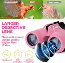 Binoculars for Kids, Toys for 3-12 Year Old Girls and Boys, Bird Watching Hiking Outdoor Learning Toy with Magnifying Glass &Compass, Birthday Easter Gifts Toys for Boy Kid Ages 3-6 (Pink) by TinyTreasures Baby Boutique