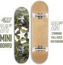 24 inch Rude Boyz Mini Cruiser Skateboard - Aluminium Trucks - Kids Skateboard Ages 5-8 Beginner - Skateboards for Kids by TinyTreasures Baby Boutique