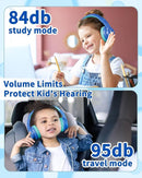 seenda Kids Headphones Wireless, Bluetooth Headphones for Kid with 85/94dB Volume Limit, 45H Play Time, 3 Light Modes, Built-in Mic Headset for Toddler Boy Girl Travel School iPhone iPad Tablet by TinyTreasures Baby Boutique